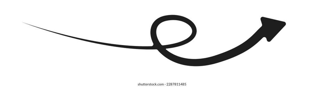 Black arrows vector. Wavy arrows set. Serpentine black arrows vector. Black cursors arrows vetkor. Arrow pointer vector.