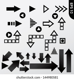 Black arrows,vector