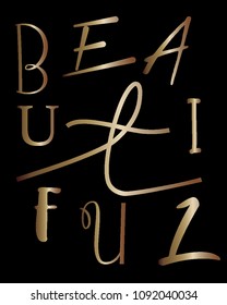 black art vector gold slogan 