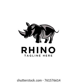 Black Art Walk Rhino Logo Stock Vector (Royalty Free) 761576614 ...