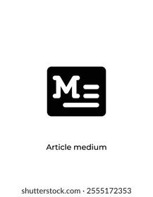 Black Article medium vector icon