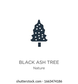 Black ash tree icon vector. Trendy flat black ash tree icon from nature collection isolated on white background. Vector illustration can be used for web and mobile graphic design, logo, eps10