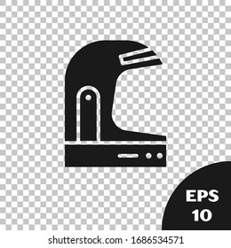 Black Astronaut helmet icon isolated on transparent background.  Vector Illustration