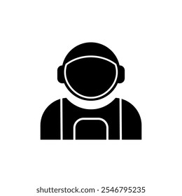 Black astronaut icon eps 10