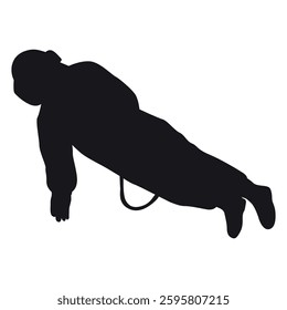 Black Astronaut in space Silhouette Vector Illustration