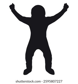 Black Astronaut in space Silhouette Vector Illustration