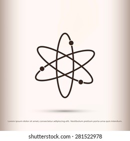 Black atom icon