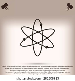 Black atom icon
