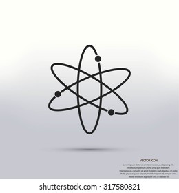 Black atom icon
