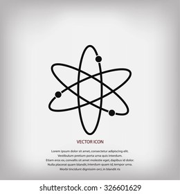Black atom icon Black atom icon