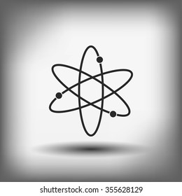 Black atom icon