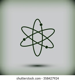 Black atom icon