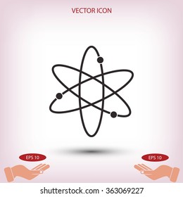 Black atom icon