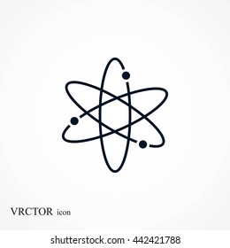 Black atom icon