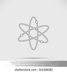 Black atom vector icon