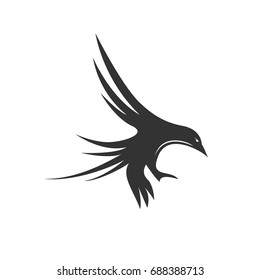 Black Attractive Bird Stock Vector (Royalty Free) 688388713 | Shutterstock