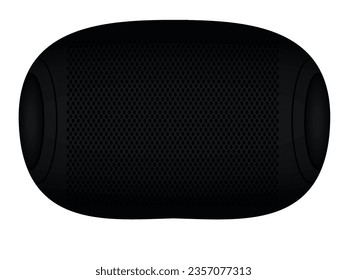 Black audio speaker. vector illustration