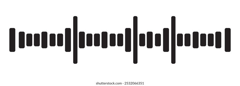 Black Audio technology, music sound waves vector icon illustration. Sound wave vector icon, Sound waves icon vector isolated on white background, Sound waves sign, line or linear symbol