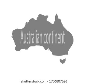 Black Australia map on white background

 