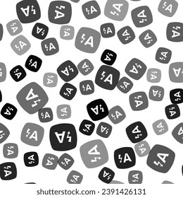 Black Auto flash icon isolated seamless pattern on white background. Automatic flash.  Vector