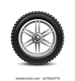 Black auto tire isolated - for stock