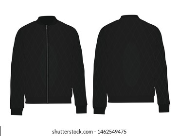 Black autumn jacket. vector illustration