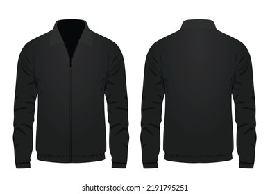 Black autumn jacket. vector illustration