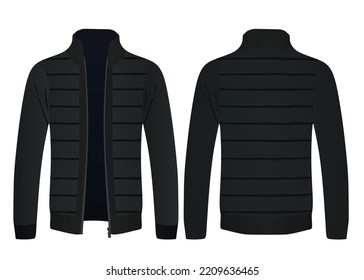 Black autumn jacket. vector illustration