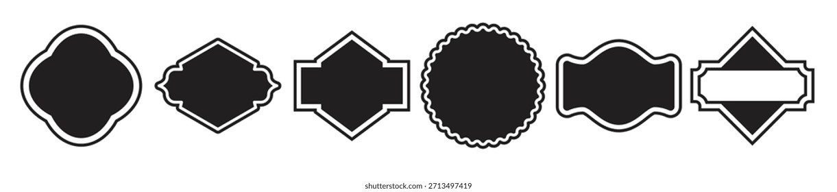 Conjunto de Vector de Anuncio de premio negro