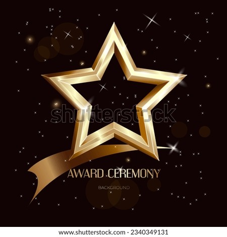 Black award ceremony on dark background. Black luxury background. Business concept. Luxury premium graphic. Award luxury background. Modern graphics. Golden black award background.