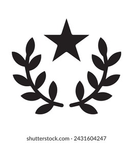 Diseño de iconos de vector de premio negro para sus proyectos