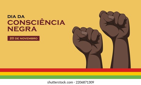 Black awareness day. Dia da Consciencia Negra. Background with copy space area. Suitable to use on Dia da Consciencia Negra event.