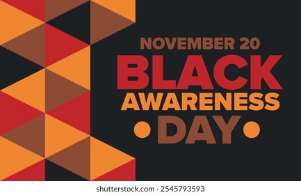 Black Awareness Day. Holiday in Brazil. Afro Brazilians. Celebrate awareness by the black community in November. African and brazilian culture. Black history art. Vector illustration