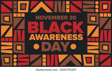 Black Awareness Day. Holiday in Brazil. Afro Brazilians. Celebrate awareness by the black community in November. African and brazilian culture. Black history art. Vector illustration