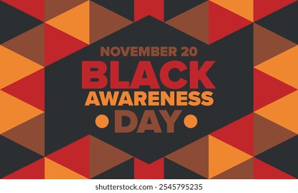 Black Awareness Day. Holiday in Brazil. Afro Brazilians. Celebrate awareness by the black community in November. African and brazilian culture. Black history art. Vector illustration