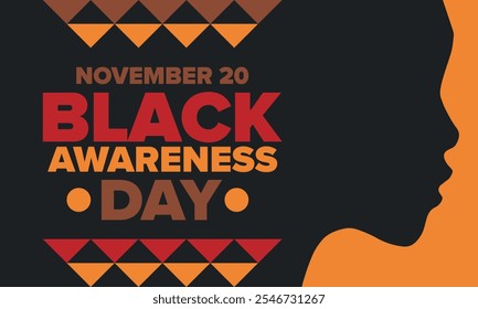 Black Awareness Day. Holiday in Brazil. Afro Brazilians. Celebrate awareness by the black community in November. African and brazilian culture. Black history art. Vector illustration