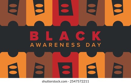 Black Awareness Day. Holiday in Brazil. Afro Brazilians. Celebrate awareness by the black community in November. African and brazilian culture. Black history art. Vector illustration