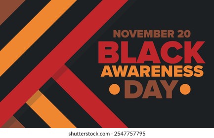 Black Awareness Day. Holiday in Brazil. Afro Brazilians. Celebrate awareness by the black community in November. African and brazilian culture. Black history art. Vector illustration