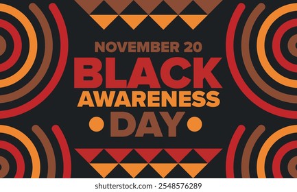 Black Awareness Day. Holiday in Brazil. Afro Brazilians. Celebrate awareness by the black community in November. African and brazilian culture. Black history art. Vector illustration