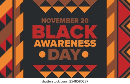 Black Awareness Day. Holiday in Brazil. Afro Brazilians. Celebrate awareness by the black community in November. African and brazilian culture. Black history art. Vector illustration