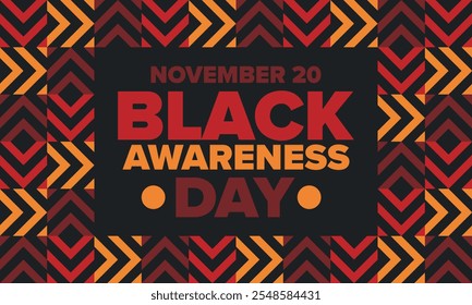 Black Awareness Day. Holiday in Brazil. Afro Brazilians. Celebrate awareness by the black community in November. African and brazilian culture. Black history art. Vector illustration