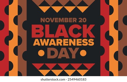 Black Awareness Day. Holiday in Brazil. Afro Brazilians. Celebrate awareness by the black community in November. African and brazilian culture. Black history art. Vector illustration