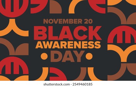 Black Awareness Day. Holiday in Brazil. Afro Brazilians. Celebrate awareness by the black community in November. African and brazilian culture. Black history art. Vector illustration