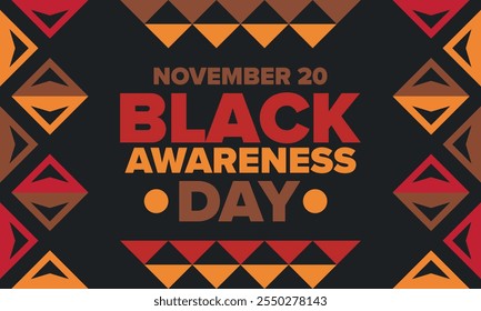 Black Awareness Day. Holiday in Brazil. Afro Brazilians. Celebrate awareness by the black community in November. African and brazilian culture. Black history art. Vector illustration