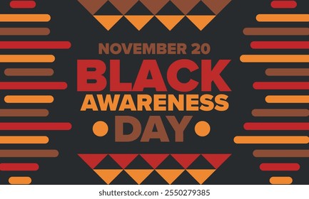 Black Awareness Day. Holiday in Brazil. Afro Brazilians. Celebrate awareness by the black community in November. African and brazilian culture. Black history art. Vector illustration