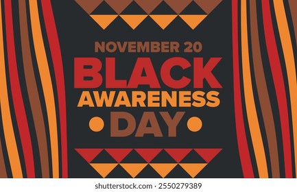 Black Awareness Day. Holiday in Brazil. Afro Brazilians. Celebrate awareness by the black community in November. African and brazilian culture. Black history art. Vector illustration