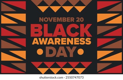 Black Awareness Day. Holiday in Brazil. Afro Brazilians. Celebrate awareness by the black community in November. African and brazilian culture. Black history art. Vector illustration