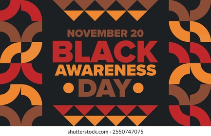 Black Awareness Day. Holiday in Brazil. Afro Brazilians. Celebrate awareness by the black community in November. African and brazilian culture. Black history art. Vector illustration