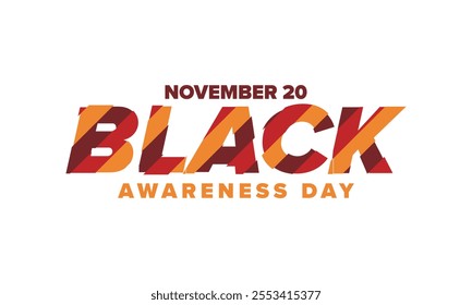 Black Awareness Day. Holiday in Brazil. Afro Brazilians. Celebrate awareness by the black community in November. African and brazilian culture. Black history art. Vector illustration