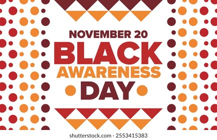 Black Awareness Day. Holiday in Brazil. Afro Brazilians. Celebrate awareness by the black community in November. African and brazilian culture. Black history art. Vector illustration